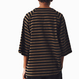 ストライプオーバーサイズTシャツ