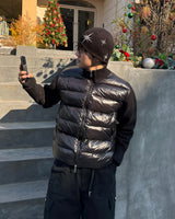 Niro high-neck knit padding