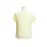 (3color) Deep Shirring U-Neck Flare Short Sleeve Tee
