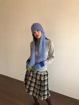 Grunge Button-Up Checkered Skirt (2 Colors)
