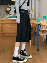 ポリストライプバミューダスラックス (+Belt Set)