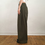 Pech Side Folding Wide Cotton Pants