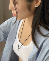 シフォンハートピアス (シルバー)