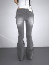 0459 cool grey washing jeans  
