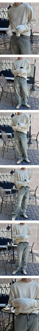 [Unisex] Tin leg wide denim pants(2color)