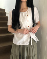 Rameon Wrap Short Sleeve Blouse