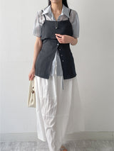 Attention Pleated Layered Bustier