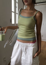 LIME BEADS SLEEVELESS