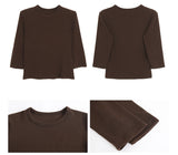 ラウンドカプリハイエンドロングスリーブTシャツ