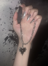 Toani Black Heart Chain Necklace