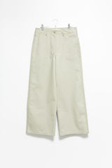 back buckle beige pants