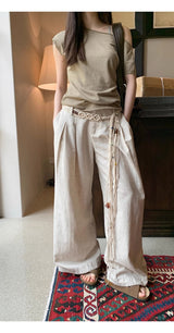 Khaki Collection オーバーサイズショルダー 半袖Tシャツ