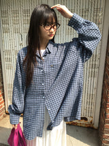 [unisex] Tail Overfit Pocket Check Shirt