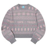 TROLLS JACQUARD KNIT - MELANGE GRAY