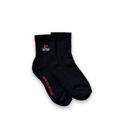 I Love MSMR Logo Quarter Socks Black