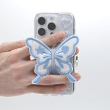 SUN CASE CLEAR  PATCH BUTTERFLY BLUE