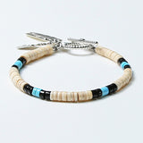 NA shell & turquoise beads bracelet