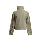 (2color) High-Neck Cut-Off Cotton Jacket