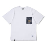 スクエアカモフラージュポケットオーバーサイズショートスリーブTシャツ