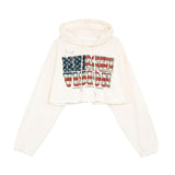 American Vision Crop Hoodie T-shirt 232790404