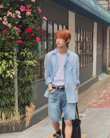 Breeze Cutoff Denim Bermuda Pants