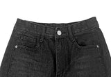 トックスウォッシュ加工カットワイドデニムパンツ