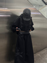 ビッグクロスクロップフーディ