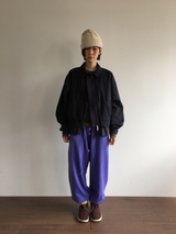 Petit check frill blouson (2color)