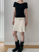 color silk flare midi skirt
