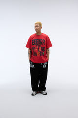 Weekend warrior people artwork T-shirt (Red)_1