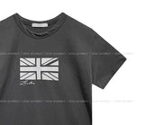 ロンドンシルバープリントセミクロップショートスリーブ