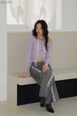 lace pocket wide slacks