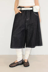 TRACK STITCH BERMUDA DENIM