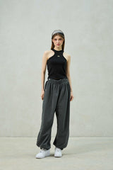 POPPY SLEEVELESS TOP / BLACK