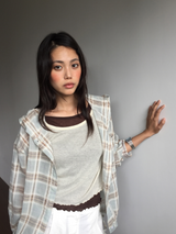 Ranel check hoodie (2color)