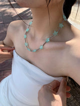 Summer mint star necklace