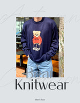 Unisex bear round knitwear
