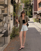 Ble denim shorts (including belt)