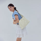 Large Bag Satin Oatmeal