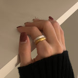 (silver925) Basic matte open ring *gold