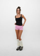 [B-BASIC] Basic Cotton Span Square Neck Sleeveless (Built-in Cap)