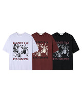 タッチグラフィックオーバーサイズハーフTシャツ
