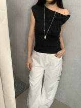 Mandy One-Off Twisted Knit Top