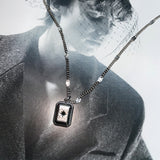NATURE Frame Clover Chain Necklace for Unisex