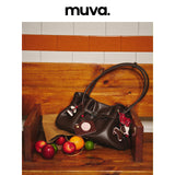 muva. Shao‑Mai Dumpling Underarm Bag, Genuine‑Leather Original Elegant Large‑Capacity Shoulder Purse for Women, New Arrival Aug 2