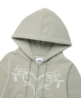 W STEM ZIP UP HOODIE KHAKI(CV2FSFM402A)
