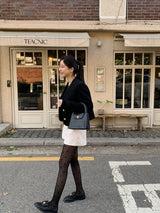 [MADE] Fulls cashmere unbalanced off-shoulder knitwear