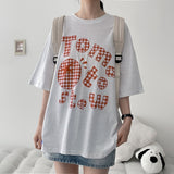 Wit Check Tomato Short Sleeve T-shirt (4 colors) H&L