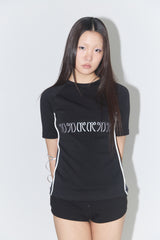 Lye Lye スポーツジャージTシャツ - ブラック