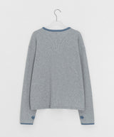 [unisex] Huked Color Matching Waffle Warmer Over Long Sleeve Tee
